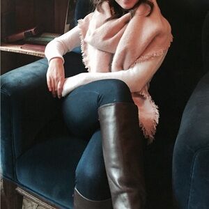 Urban Outfitters Light Pink XL Blanket Scarf with Fringe